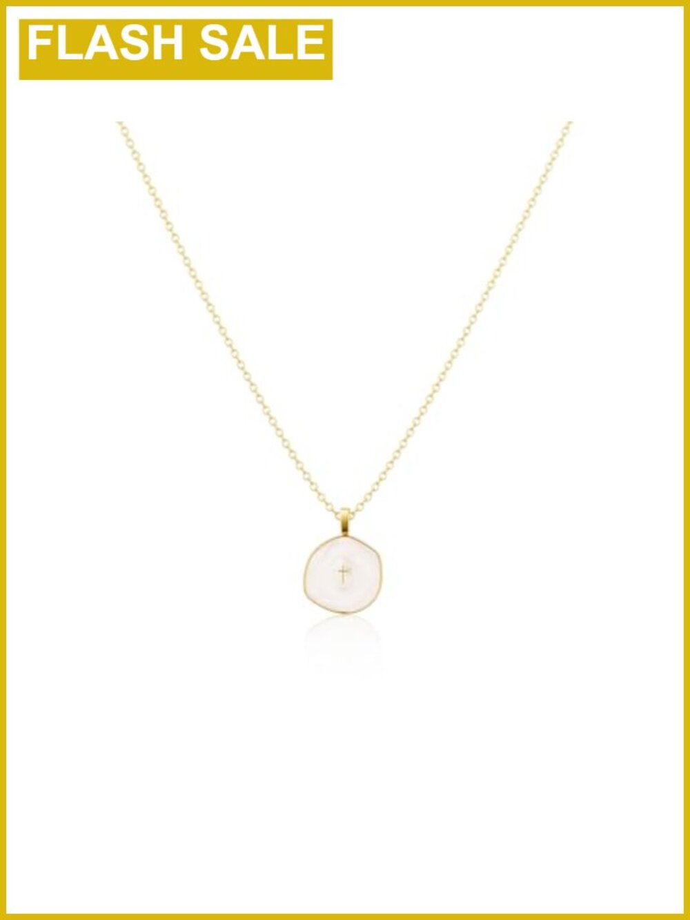 Dainty 14K Gold Plated Cross Necklace Women Adjustable Pendant
